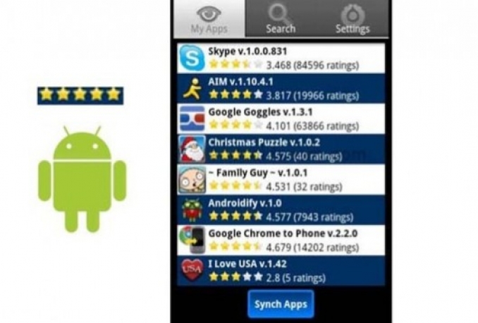 write 5 positive reviews on your Android App